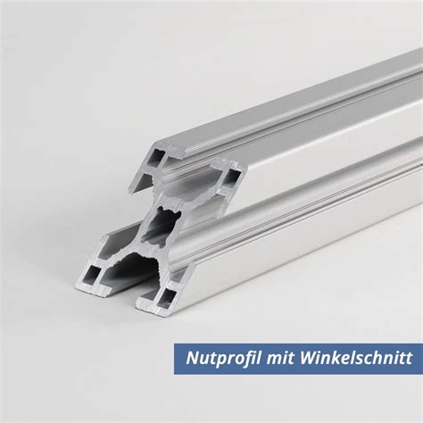 Alu Nutprofil Nut 8 In 30x30 Mm Silber Eloxiert