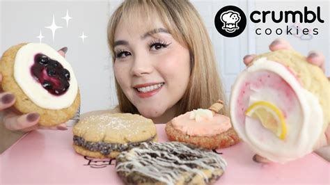 Asmr Crumbl Cookie Mukbang Cannoli Blueberry Cheesecake Etc Soft