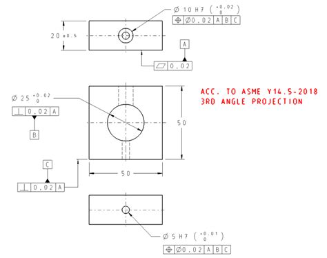 Gdandt Question About Concentric Holes Drafting Standards Gdandt