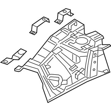 64510 A5000 Genuine Hyundai Panel Assembly Fender Apron LH