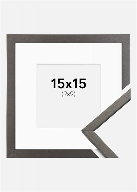 Buy Frame Edsbyn Graphite 15x15 Cm Picture Mount White 10x10 Cm Here