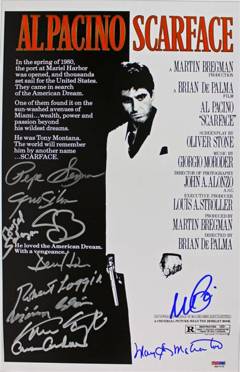 "Scarface" 11x17 Movie Poster Cast-Signed by (11) with Al Pacino ...