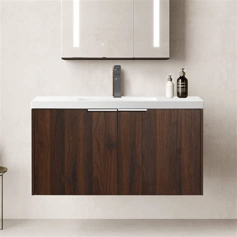 Amazon SSLine Wall Mounted Bathroom Vanity With Sink Combo Modern