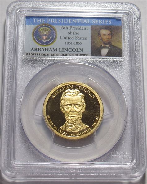 S Proof Presidential Dollar Abraham Lincoln Graded By Pgcs