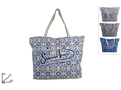 8034048584828 BORSA MARE CM 42x19x58 FANTASIA MAIOLICA SABRINA TENORI