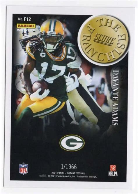 NFL 2021 Panini Instant Score The Franchise Single Card Davante Adams