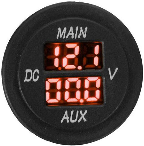 Maso Car Motorcycle Dc 12 24v Dual Led Digital Round Panel