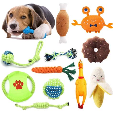 Set Da Giocattoli Per Cani Con Peluche Corde E Palline