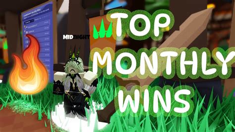 I Got Top Monthly Wins Roblox Bedwars Youtube