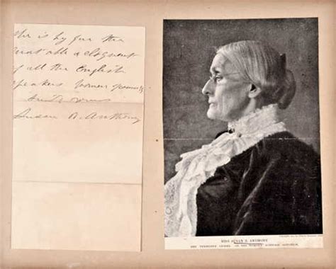 Susan B Anthony Autograph Letter Signed In 1891