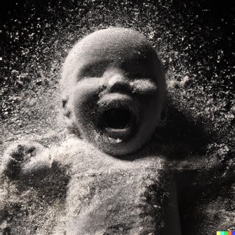 "Screaming baby made of ash" : r/dalle2