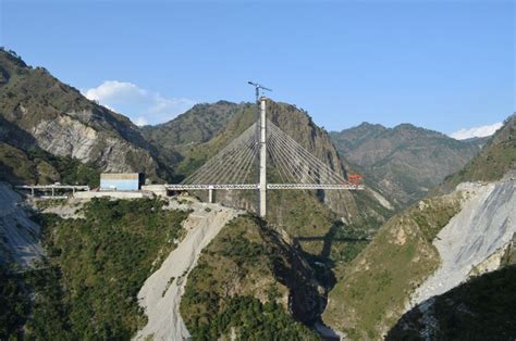 India The Anji Khad Bridge Takes Shape