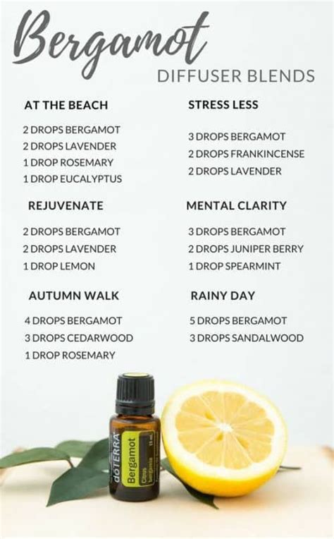 Doterra Bergamot Essential Oil Uses With Diy Diffuser And Food Recipes Essential Oil