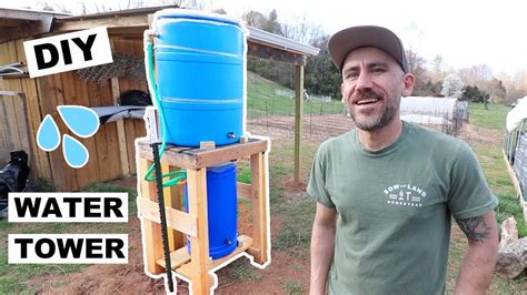 DIY Water Tower Saving 80 Gallons SCRAP WOOD YouTube