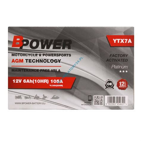 Bpower Platinium Agm Ytx A Bs V Ah A