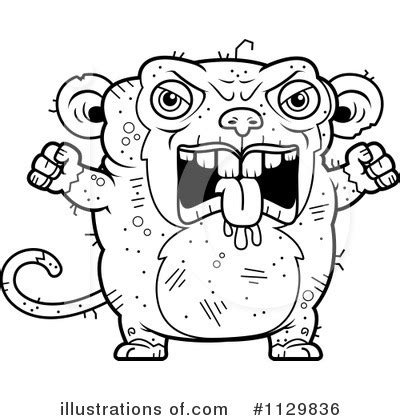 Ugly Monkey Clipart #1103384 - Illustration by Cory Thoman