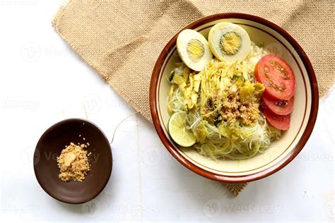 Soto Lamongan is a dish of Soup Lamongan, East Java, Indonesia. made of ...