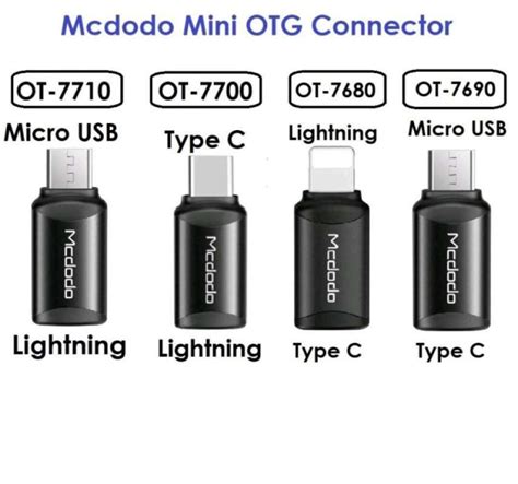 Jual Mcdodo Otg 7680 Type C Female To Lightning Male Connector 3a