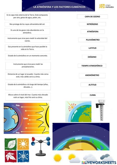 La Atmósfera Y Los Factores Climáticos Worksheet Ciencias Sociales Tiempo Atmosferico