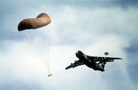 During A C 5 Galaxy Airdrop Test A Air Mobility Command C 5s Drops