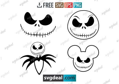 √ 4 Free Jack Skellington SVG Files For Your Cutting Machine - Free SVG ...