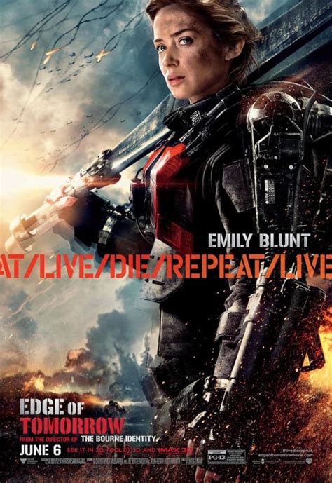 Edge of Tomorrow Emily Blunt Character Poster - Movie Fanatic