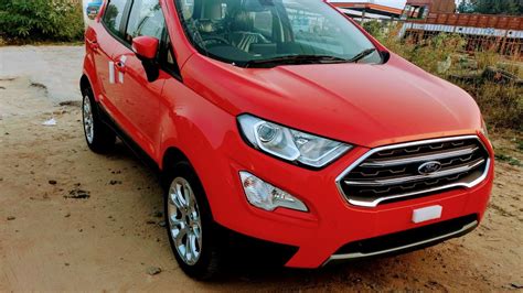 New Ford EcoSport Race Red Color Titanium Plus Interior And Exterior