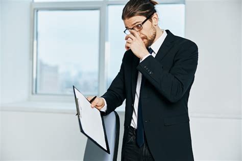 Premium Photo | Man in a suit in a suit office work phone technologies