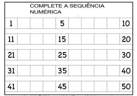Atividades Com Numeros Ate 50 - Numeros Ate 50 Atividades