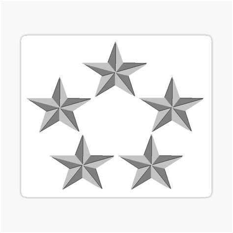 "Five Star General Insignia" Sticker for Sale by SashaWindrider | Redbubble