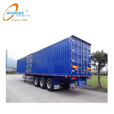 3 Axles Dry Van Trailer Cargo Box Semitrailer For Sale China Truck And Truck Trailer