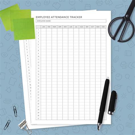 Free Printable Employee Attendance Tracker