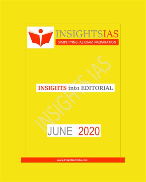 Insightsias Insights Into Editorial June 2020 Insightsonindia Black