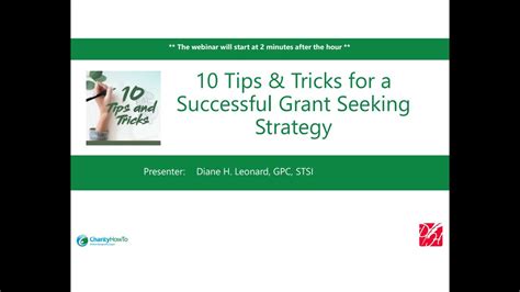 10 Tips And Tricks For A Successful Grant Seeking Strategy YouTube