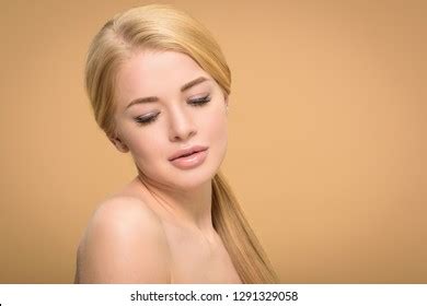Naked Blonde Woman Long Shiny Hair Stock Photo Shutterstock