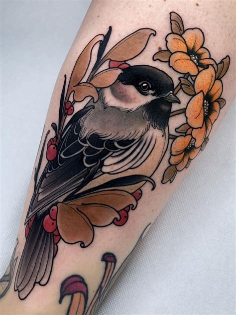 Update more than 68 black capped chickadee tattoo latest - in.cdgdbentre