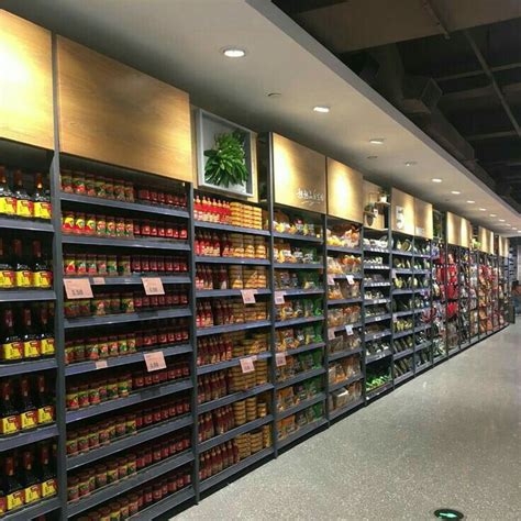 Supermarket Interior Design with Stylish Shelves