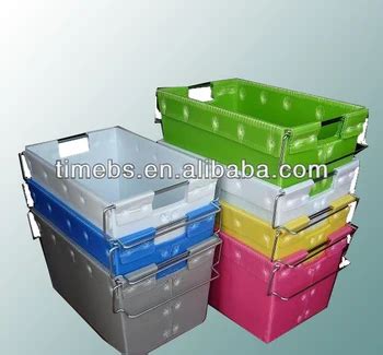 Stackable/nestable Corrugated Plastic Totes - Buy Nestable Plastic ...