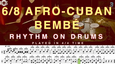 Learn To Play An Afro Cuban Bemb Rhythm On The Drums Youtube