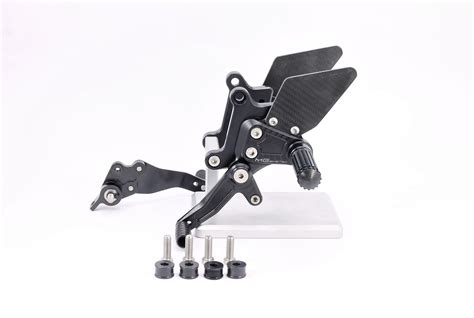 MG Biketec Rearset Kit Black Fixed Footpegs DUCATI 1198 S 2009 2012