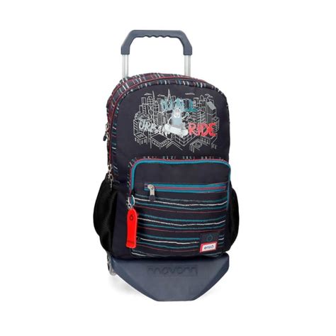 Mochila Escolar Cm C Carro Enso Wall Ride Azul Escuro