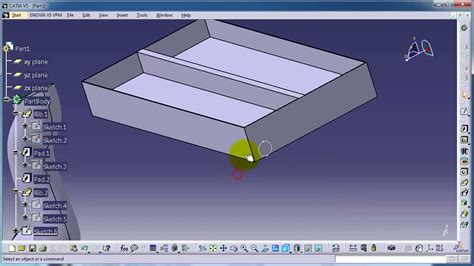 36 Catia Beginner Tutorial Slot Sweep Cut Youtube