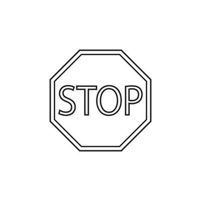 Stop Sign Outline Vector Art, Icons, and Graphics for Free Download