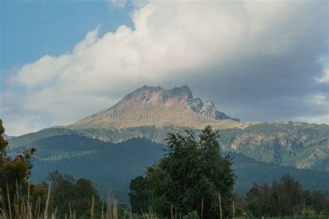 Panoramic View Of La Malinche Volcano In Tlaxcala Mexico Stock Image