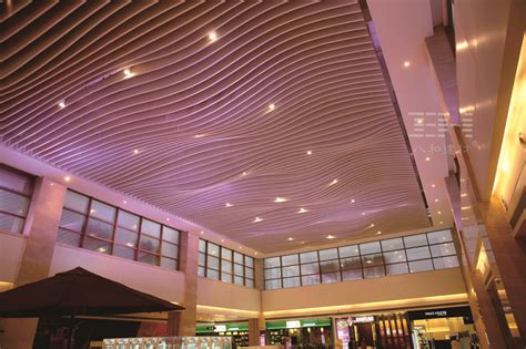 Wood Grain Curved Baffle Aluminum Ceiling Guangdong Bahe Building