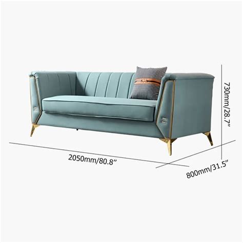 Modern Luxury Sofa Leath Aire Upholstered Sofa Seater Sofa With