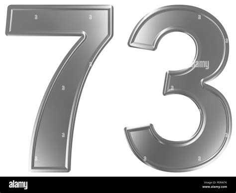 Numeral 73 Seventy Three Isolated On White Background 3d Render