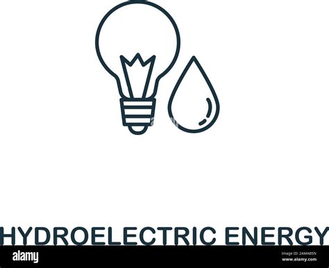 Hydroelectric Energy Icon From Clean Energy Collection Simple Line Element Hydroelectric Energy