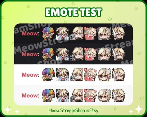 Twitch Emote / Kaveh Emotes Pack 1 clown Cry Gun Heart - Etsy