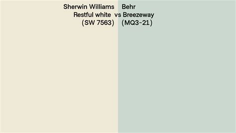 Sherwin Williams Restful White Sw Vs Behr Breezeway Mq